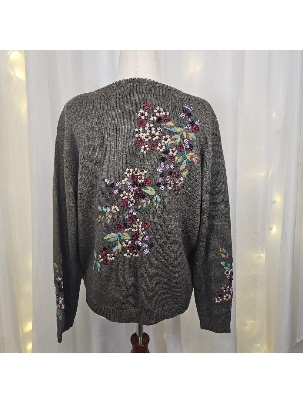 Vintage Tiara International cardigan sweater size large - Picture 5 of 7
